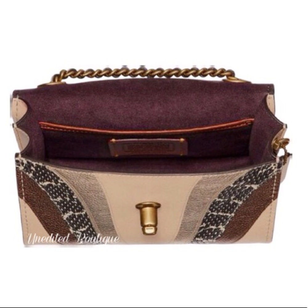 COACH Parker 18 Wave Patchwork And Snakeskin - Picture 3 of 6